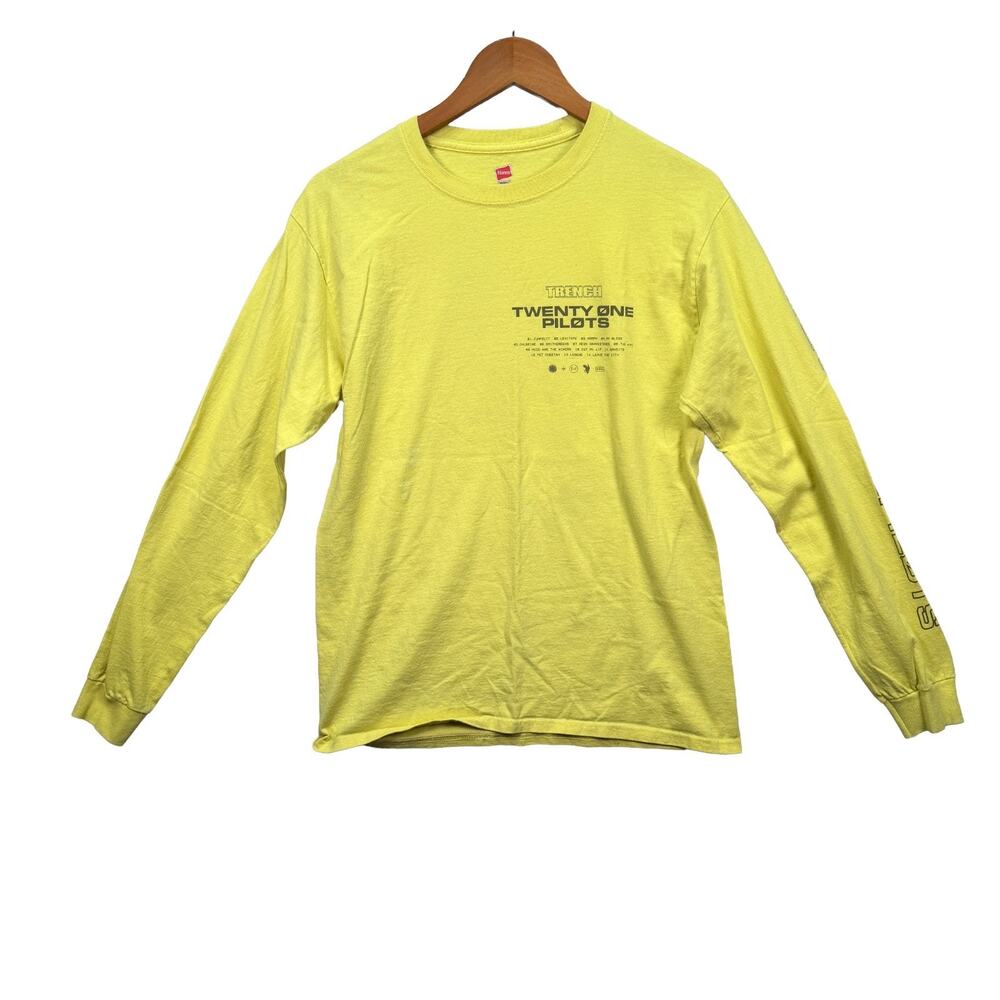 Twenty One Pilots Trench Yellow Rock Band Long Sleeve T Shirt sz M